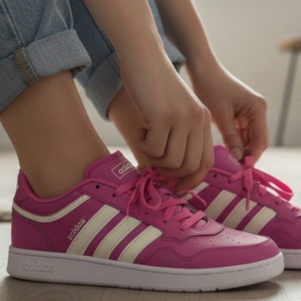 New🌿Adidas Hoops 4.0 Women's Pink Shoe Athletic Sneaker